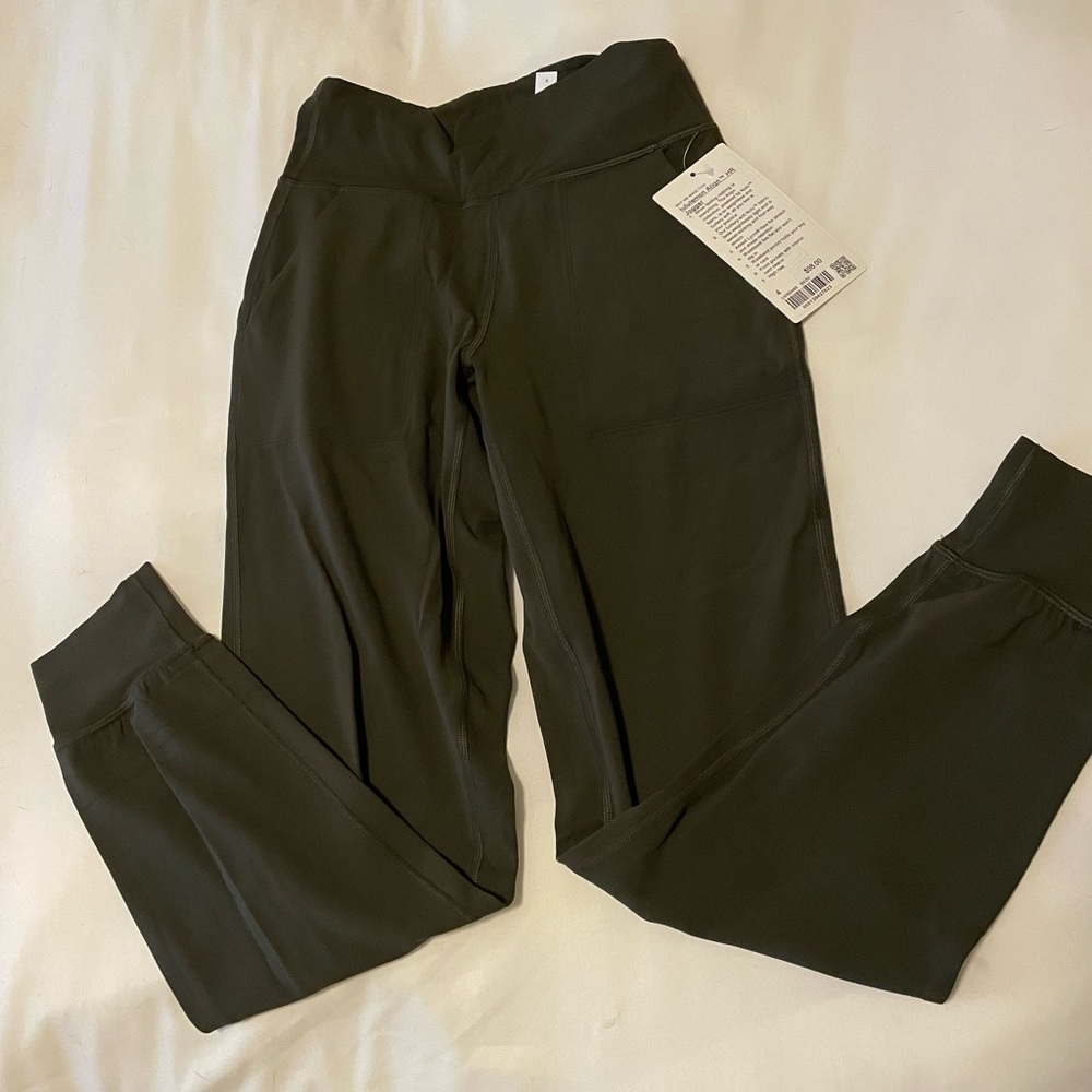 Lululemon dark olive align high rise joggers size 4. Brand new with tags.